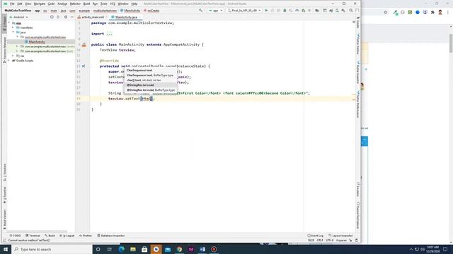 How to set Multiple Color in a single TextView in android studio смотреть онлайн