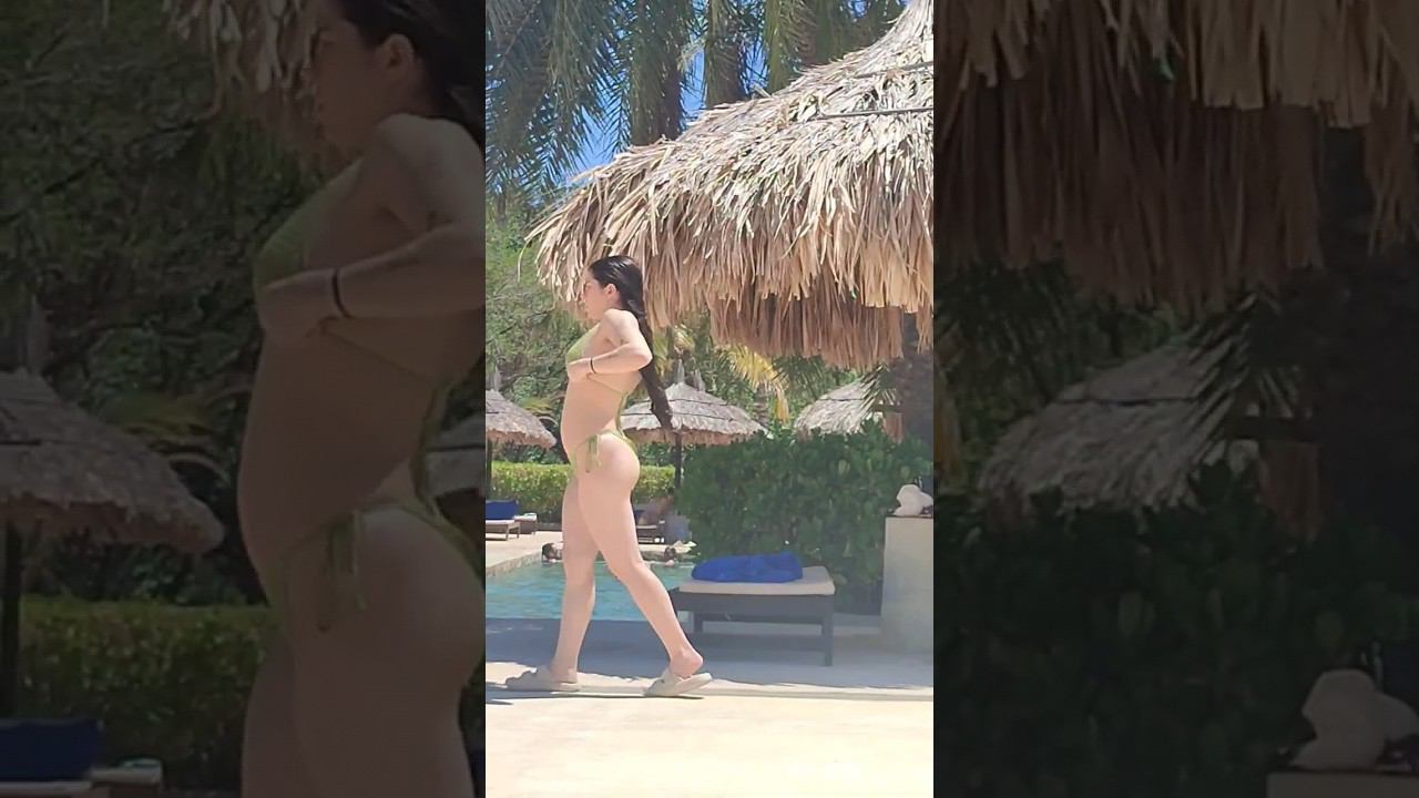 Латинская красотка красуется у бассейна на курорте - остров ️ Маргарита смотреть онлайн