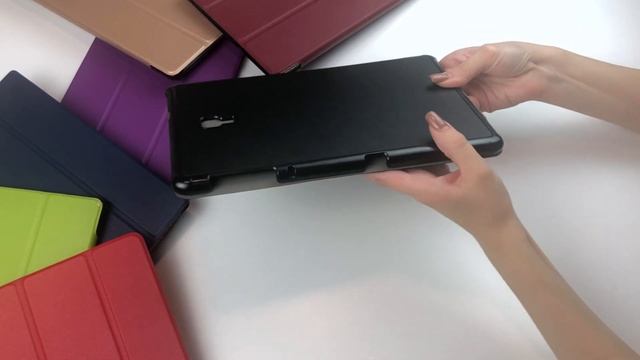 Обзор на Двухсторонний чехол книжку для планшета с треугольной подставкой смотреть онлайн