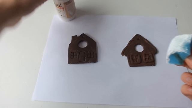 Как сделать пряничные домики из глины мастер класс/новогодний декор своими руками смотреть онлайн