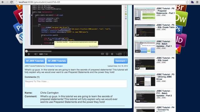 Java + AJAX Comment Section Demo смотреть онлайн