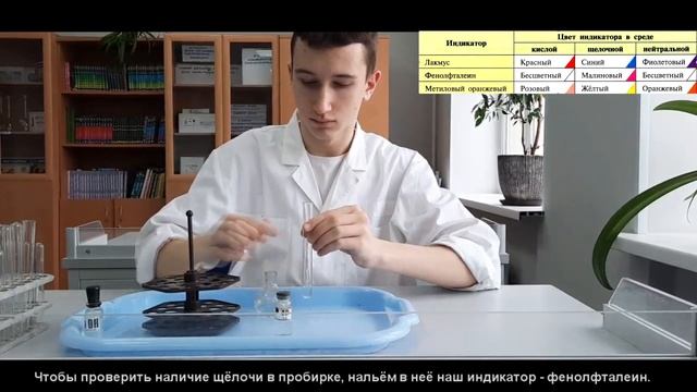 Действие щёлочи на фенолфталеин смотреть онлайн