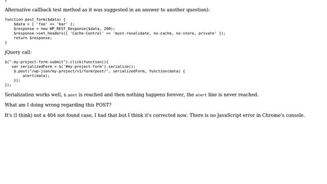 Wordpress: POST request not going through? смотреть онлайн