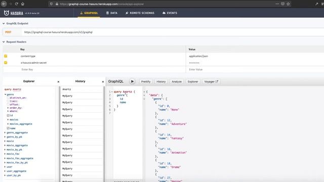 Repaso general detallado en GraphiQL dentro de Hasura GraphQL смотреть онлайн