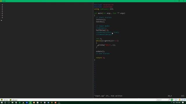 Ncurses Tutorial 10 - Input Modes смотреть онлайн