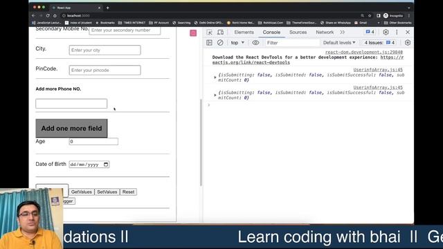 react hook form tutorial in hindi || Manually Trigger Validations Explained in hindi #45 смотреть онлайн