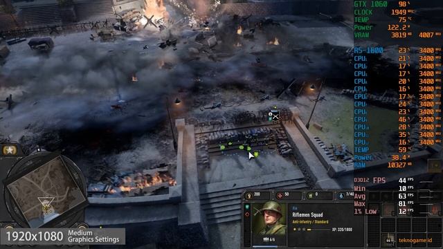 Company of Heroes 3 | GTX 1060 6GB | Ryzen 5 1600 смотреть онлайн