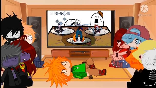 Fnf characters reacts to Fnf mukbang // Gacha Club // ft. Friday night funkin' week characters смотреть онлайн