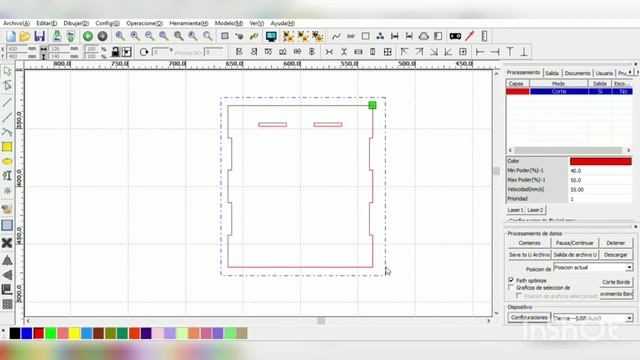 RDworks (simulación de corte) смотреть онлайн