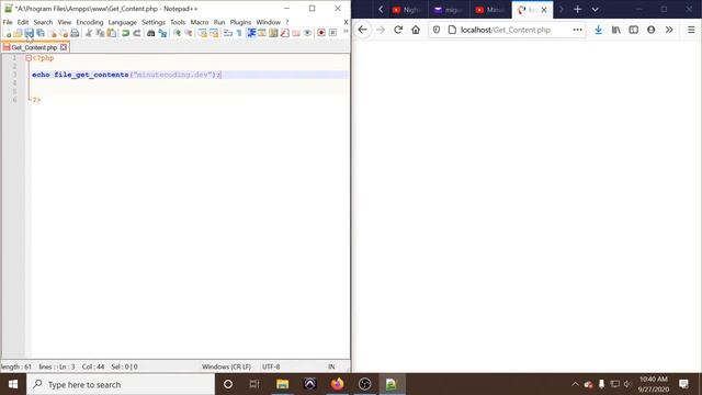 Minute Coding PHP Lesson 10 file_get_content смотреть онлайн