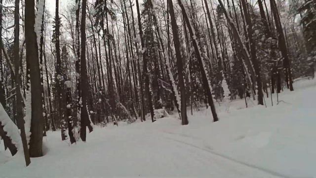 Лыжная трасса Биомед, круг 6 км (часть 3/3) смотреть онлайн