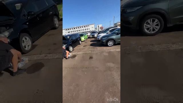 Готовим машины к погрузке на корабль. Япония, город Тояма.