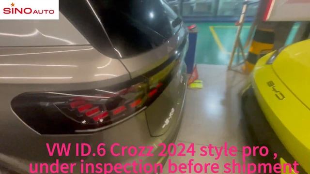 VW ID.6 Crozz 2024 style pro, under inspection before shipment. смотреть онлайн