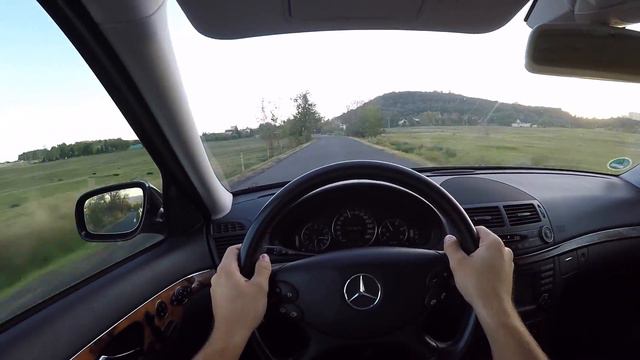 Mercedes-Benz E320 CDI 4-Matic (W211) POV Test Drive + Acceleration 0 - 200 Km/h