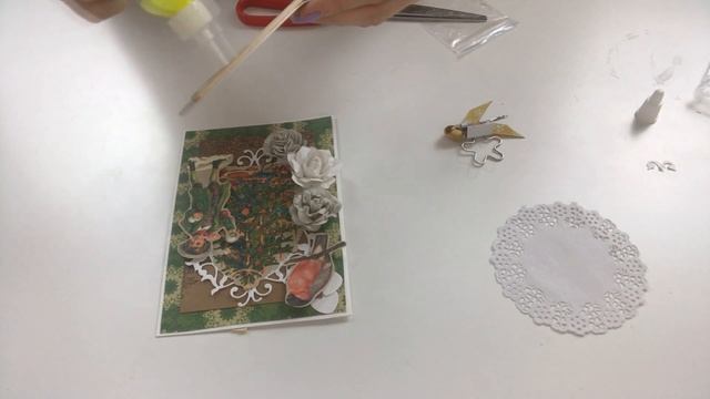 DIY: Быстрая Новогодняя ОТКРЫТКА своими руками Скрапбукинг Мастер класс / New Year cards 2018 смотреть онлайн