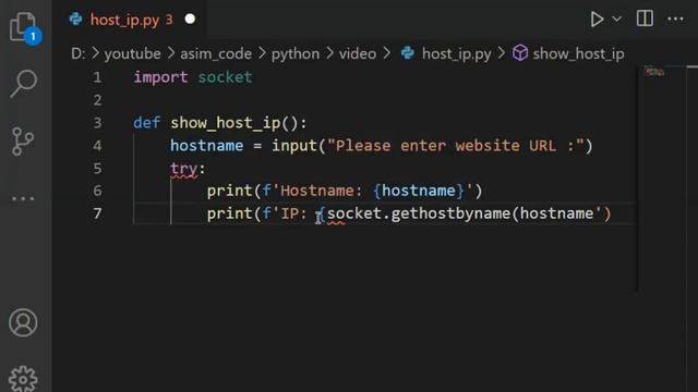 How to Get the Ip address and Hostname of Website In Python смотреть онлайн