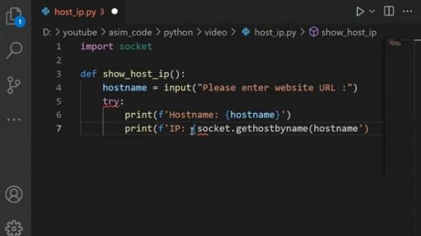 How to Get the Ip address and Hostname of Website In Python