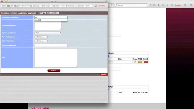 ALL IN: GESTIONE ACCOUNT