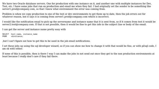 Oracle DBMS Scheduler Email Notifications Dynamically Send Server and Instance Name смотреть онлайн