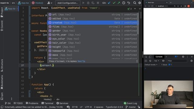 Гайд по React + TypeScript. Основы и лучшие практики 2022. Функциональный стиль + Hooks. смотреть онлайн
