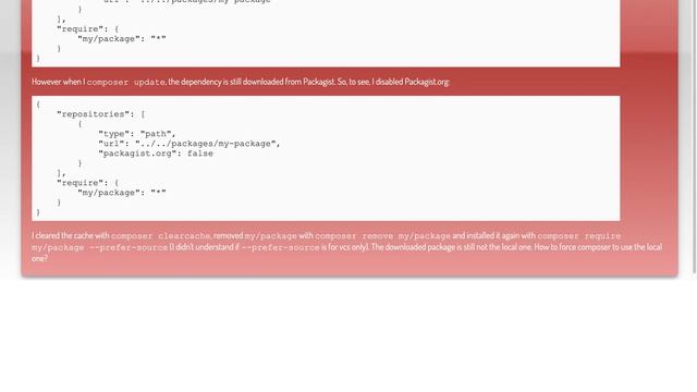 How to force Composer to download a local package? смотреть онлайн