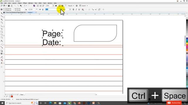 Four Line Note Book Page Design in CorelDraw | English Four Line Page Design Tutorial смотреть онлайн
