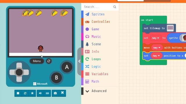 MakeCode Arcade Tutorial - Basic Game 1 смотреть онлайн