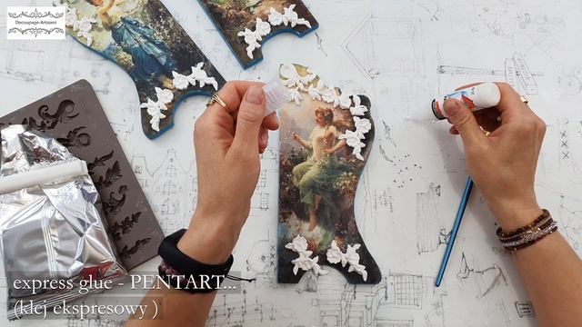 Decoupage # Women's Portraits Hansa Zatzka  #itdcollection  #pentartofficial #pentart # DIY Tutoria