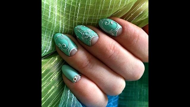 Бирюзовый с белым маникюр ? ИДЕИ МАНИКЮРА ? ДИЗАЙН НОГТЕЙ ??? HD смотреть онлайн