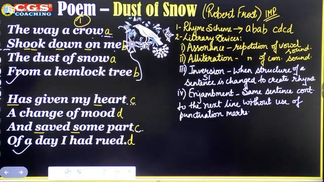Class 10 - Chap 1 - Dust of Snow | Chapter Summary, MCQs & Robert Frost Biography | NCERT/CBSE смотреть онлайн