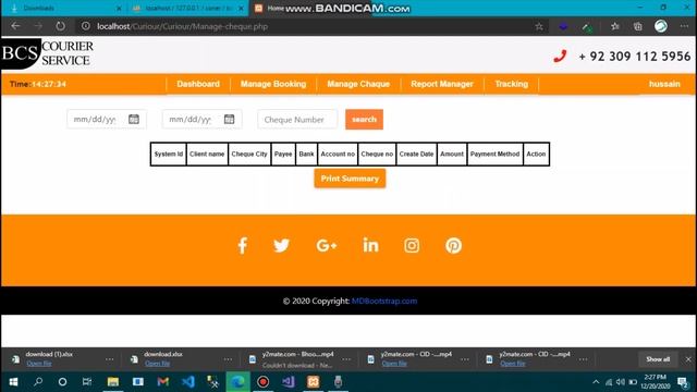 My recent Curier project demo in php + mysql with source code смотреть онлайн