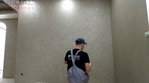 Блестящая перламутровая штукатурка в технике гротто, нестандартный подход!