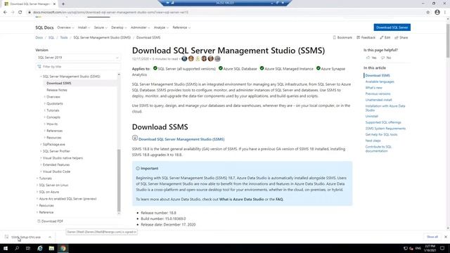 SSMS installation server 2019 смотреть онлайн