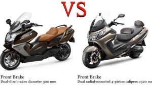 BMW C 650 GT vs Sym Maxsym 600i Test specification comparison