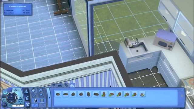 Строим вместе с Симс 3 Дом с бассейном на втором этаже. смотреть онлайн