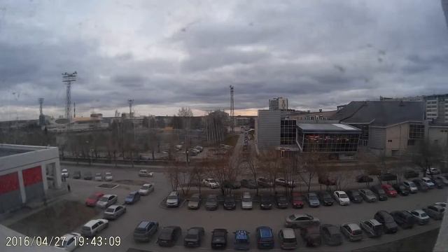 Таймлапс №1. Таймлапс из окна. Верхняя Пышма 27.04.2016. смотреть онлайн