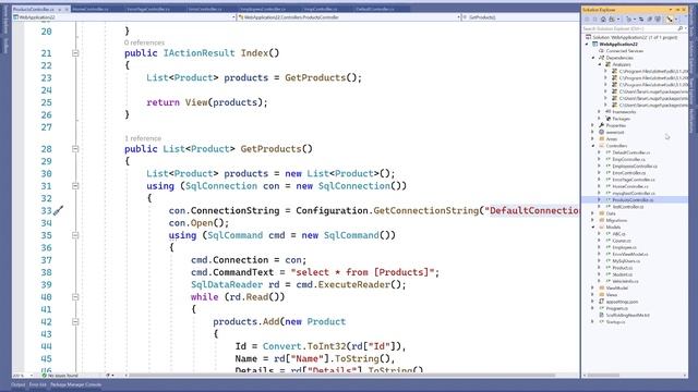 ADO.NET USED IN ASP.NET CORE смотреть онлайн