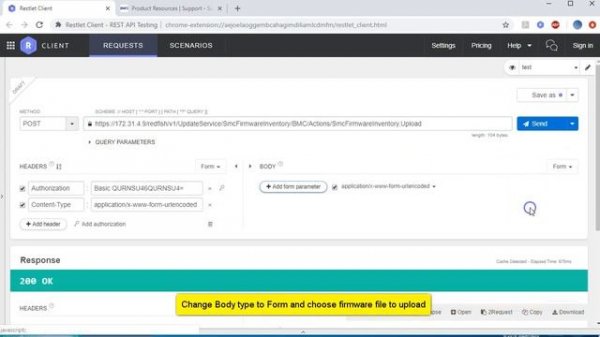 Supermicro BMC firmware update using Redfish APIs