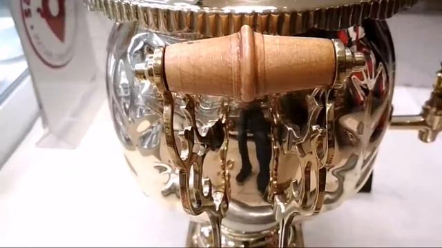 Комбинированный самовар 4,5 литра латунный шар завод Штамп Самовары.ком(samovary.com) смотреть онлайн