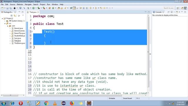 Constructor In Java... смотреть онлайн