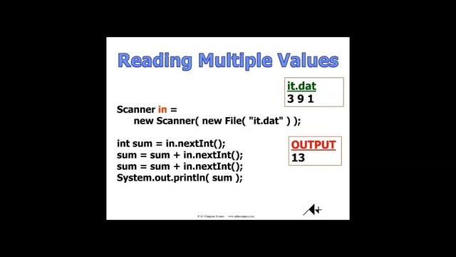 Using the Scanner to read from a data file (CSA) смотреть онлайн