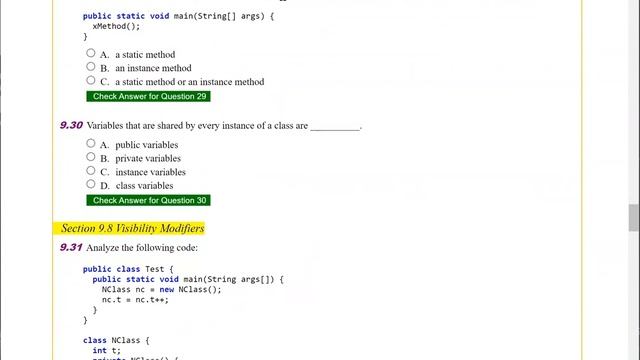 Daniel Liang Java Chapter 9 Multiple Choice Questions смотреть онлайн