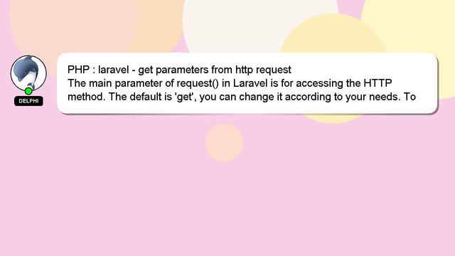 PHP : laravel - get parameters from http request смотреть онлайн