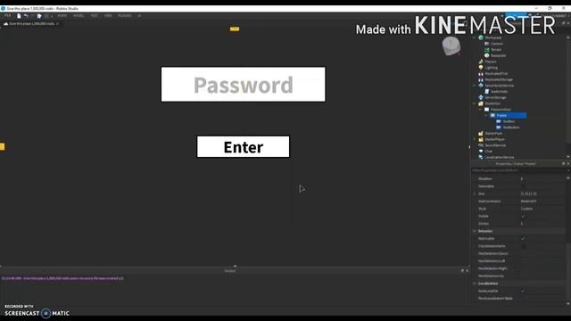 How to make a Password Gui [Roblox Studio] смотреть онлайн