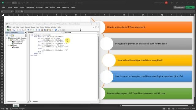 #7 Complex Conditions and Practical VBA Example смотреть онлайн