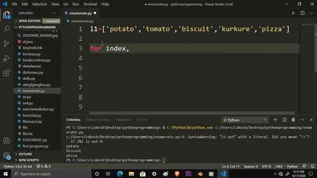 #42 Enumerate Functions in Python || Python Tutorials in Tamil|| #CodingAnna смотреть онлайн