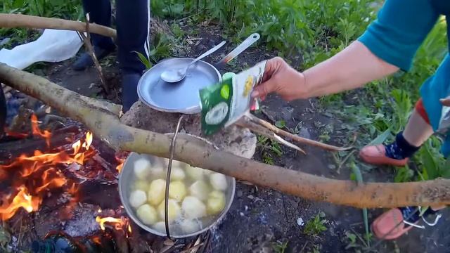 Варим шулюм из баранины и плов на костре. (на природе) смотреть онлайн