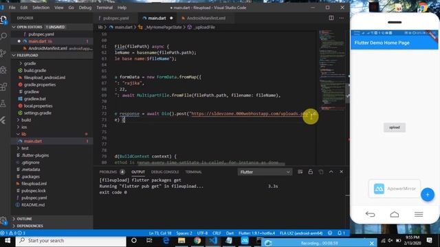 How to upload any file to the server in flutter | PHP - Flutter Tutorial смотреть онлайн