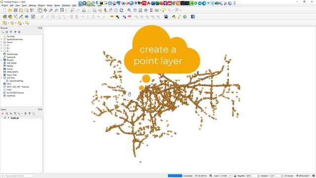 Converting csv file in to shape file in QGIS смотреть онлайн