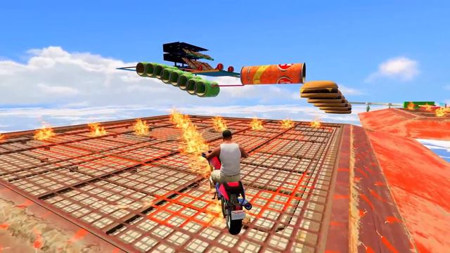 SHINCHAN AND FRANKLIN TRIED THE IMPOSSIBLE JUMP OVER THE COIN PARKOUR CHALLENGE IN GTA 5 смотреть онлайн